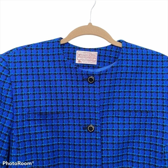 Vintage Pendleton Wool Cropped Blazer Jacket - Picture 2 of 14
